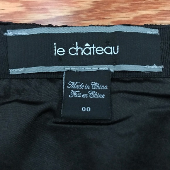 Le Chateau Black Lace Pencil Skirt - Picture 2 of 3